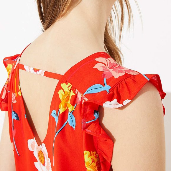 LOFT | Lily Bar Back Flutter Shell - Picture 3 of 6